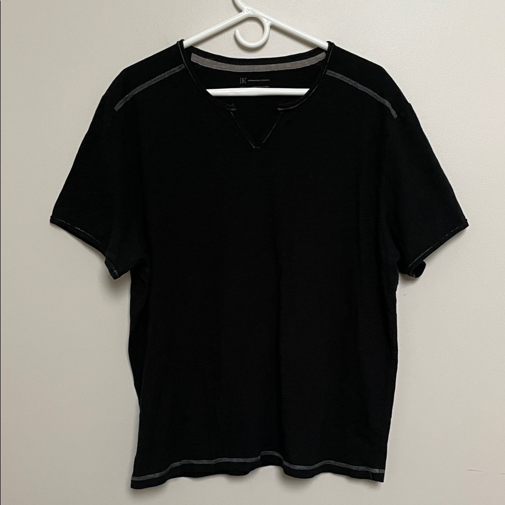 I•N•C Black V-Neck Men’s Top Size XL